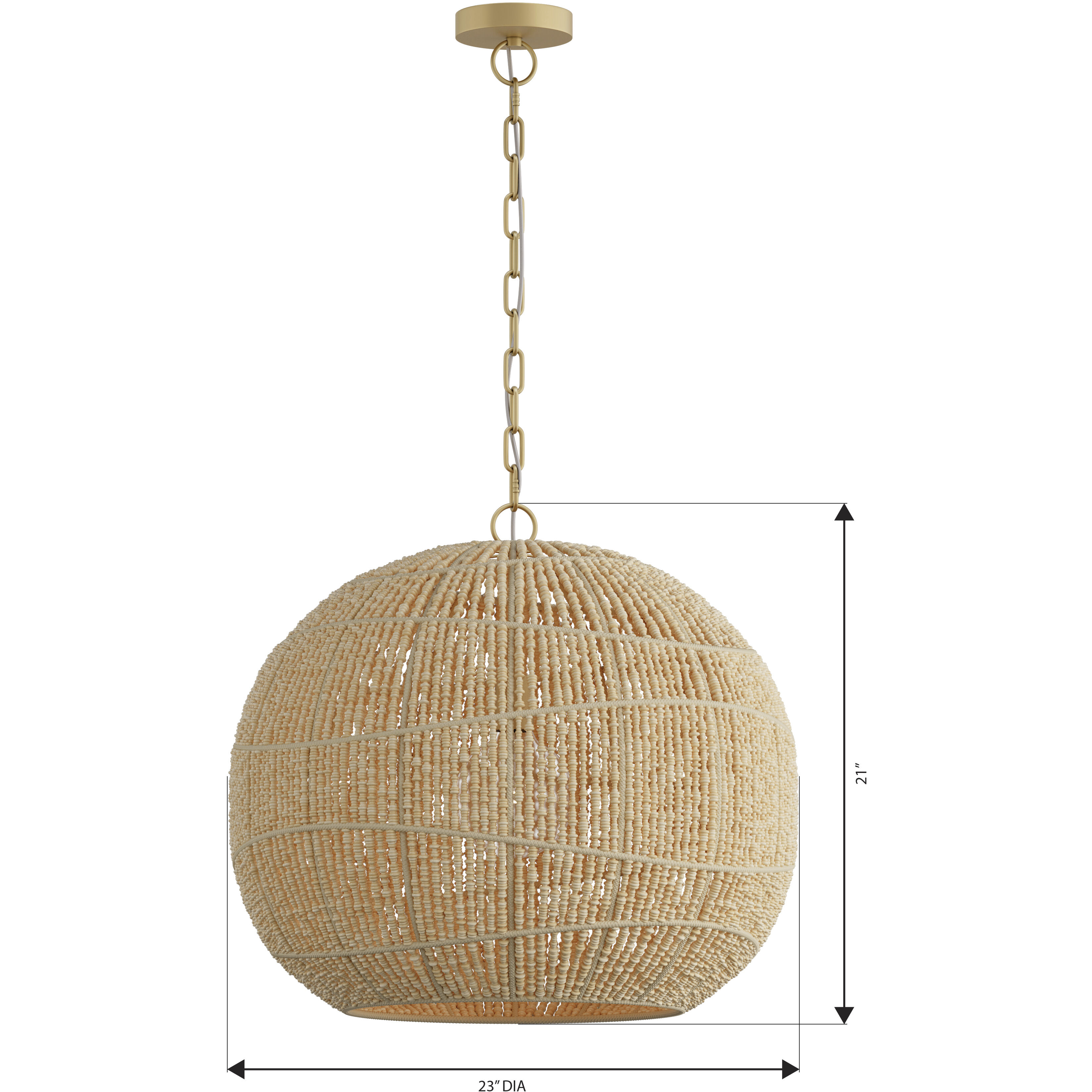 Cavara 1 Light 23 inch Legacy Brass Pendant Ceiling Light
