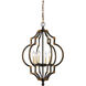 Howell 6 Light 18 inch Iron and Antique Gold Pendant Ceiling Light