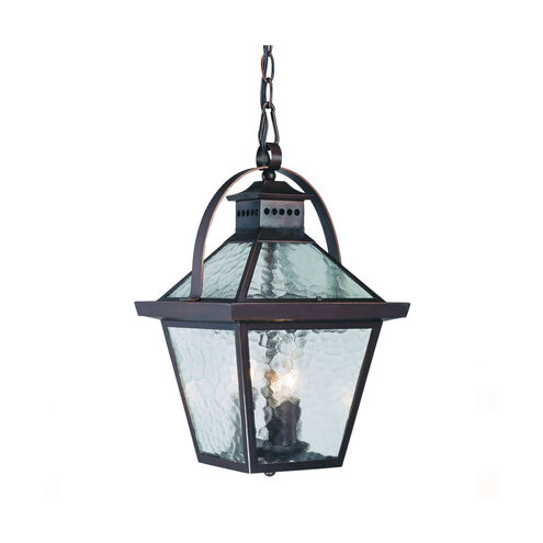 Bay Street 3 Light 10 inch Architectural Bronze Exterior Hanging Lantern