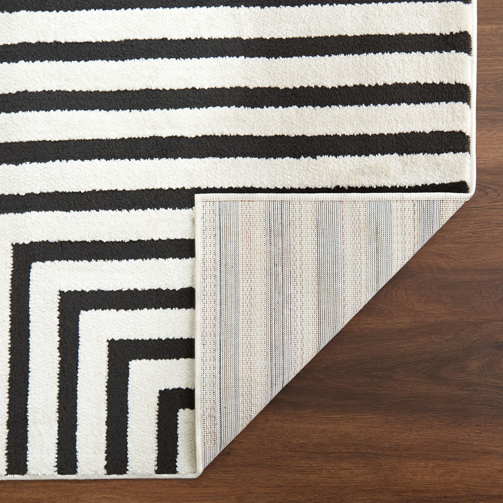 Optika 158 X 118 inch Black/White Rug in 10 x 13
