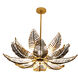 Fern 14 Light 36 inch Modern Gold Chandelier Ceiling Light