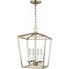 C&M by Chapman & Myers Dianna 4 Light 12.50 inch Pendant