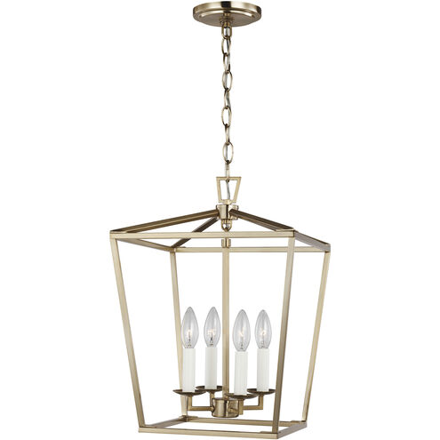 C&M by Chapman & Myers Dianna LED 12.5 inch Satin Brass Pendant Ceiling Light