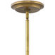 Gigi LED 21 inch Heritage Brass Foyer Light Ceiling Light, Semi-Flush Mount