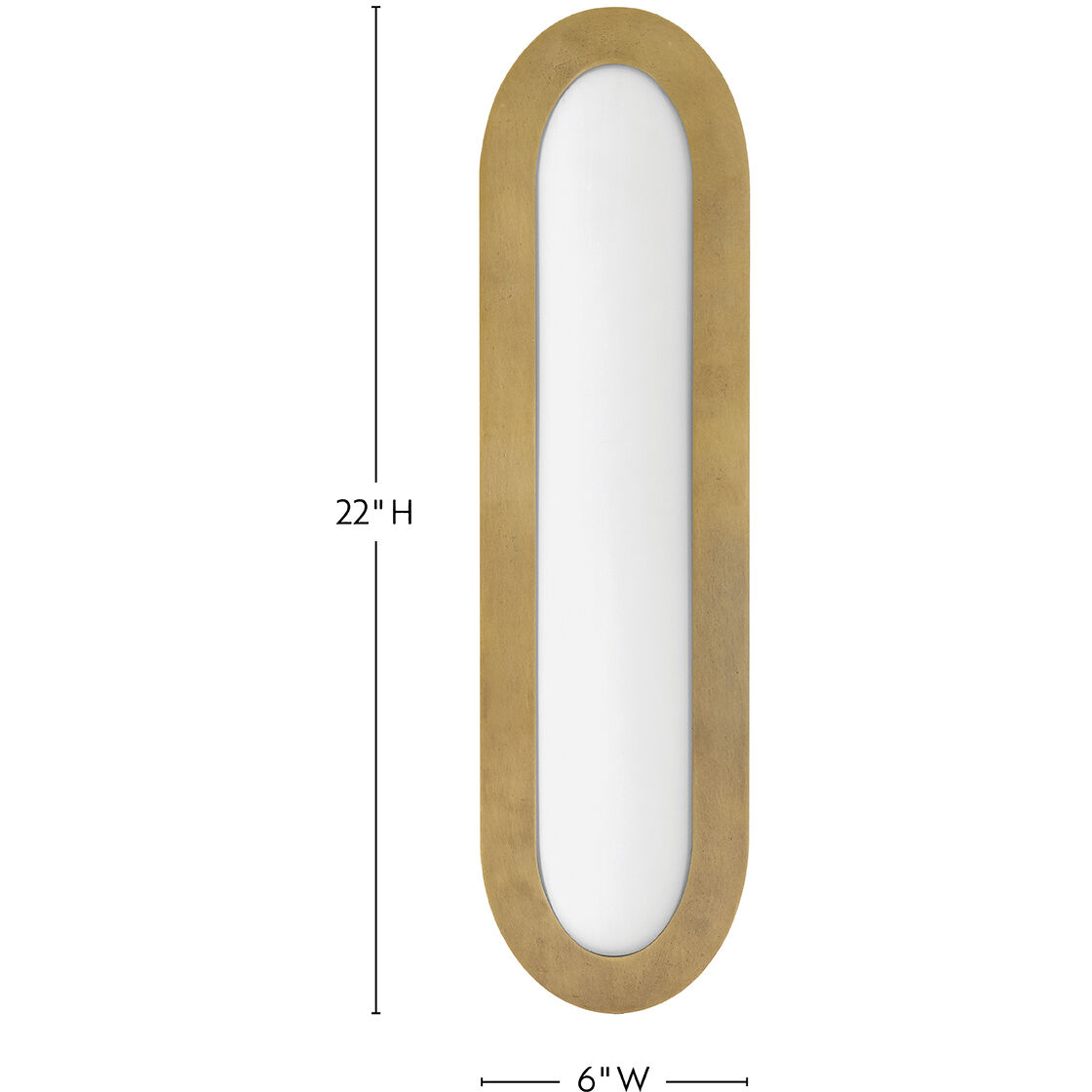 Emme LED 6 inch Heritage Brass Bath Wall Light