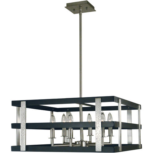 Montreaux 6 Light 20 inch Brushed Nickel with Matte Black Accents Chandelier Ceiling Light
