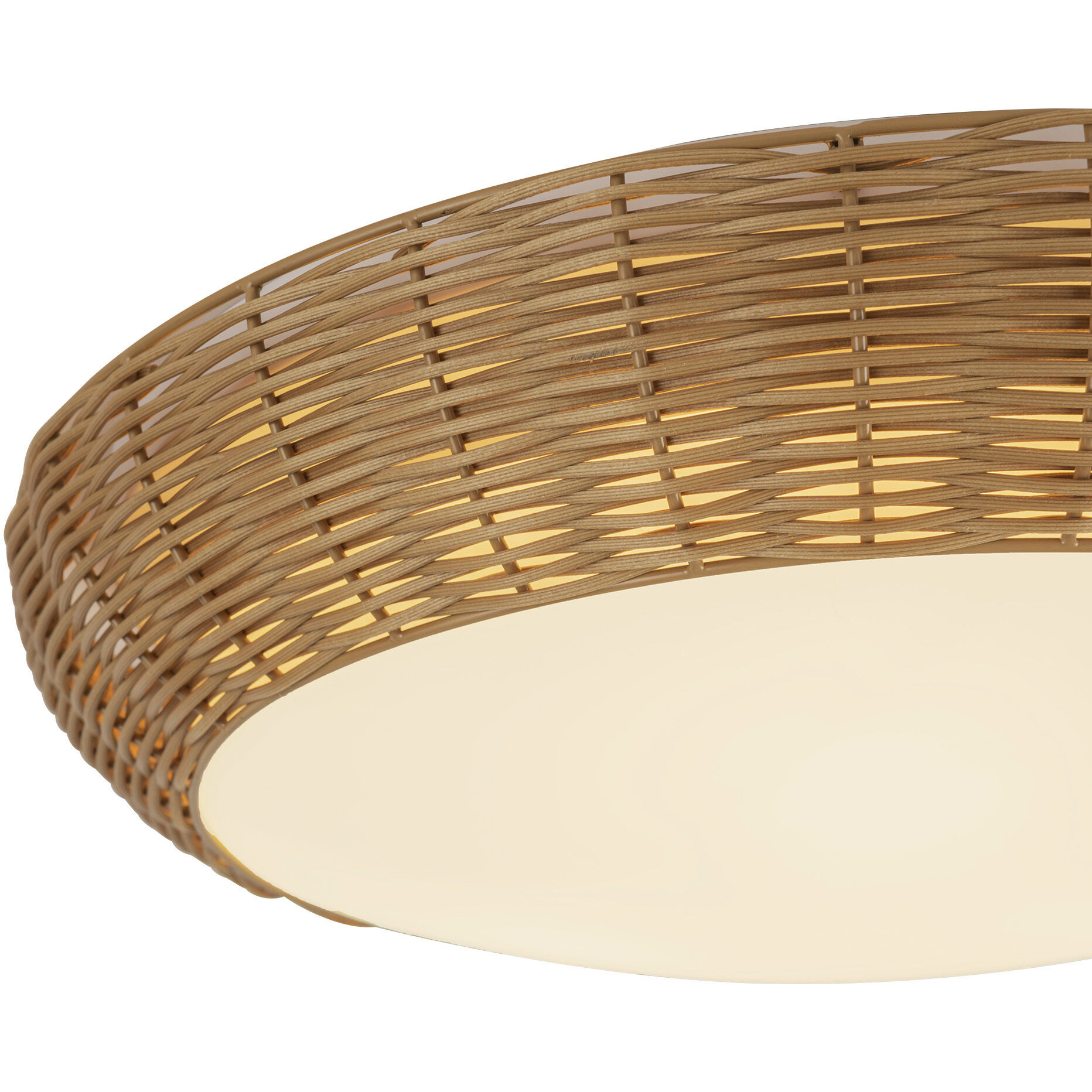 Alora Mood Merida 3 Light 16.75 inch Rattan Flush Mount Ceiling Light