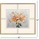 A Rose is a Rose / Parchement Petals White and Beige and Green and Metallic Framed Art, The Studio