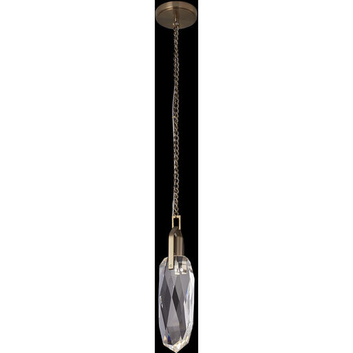 Diamante 5 inch Winter Brass Pendant Ceiling Light in Firenze Clear