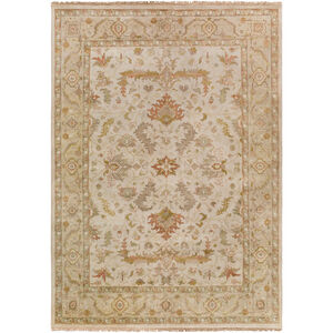 Zeus 132 X 96 inch Neutral and Green Area Rug, Wool