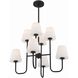 Keenan 8 Light 28 inch Black Forged Chandelier Ceiling Light