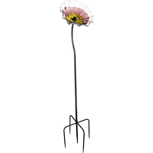 Fiore Pink Art Glass Garden Stake