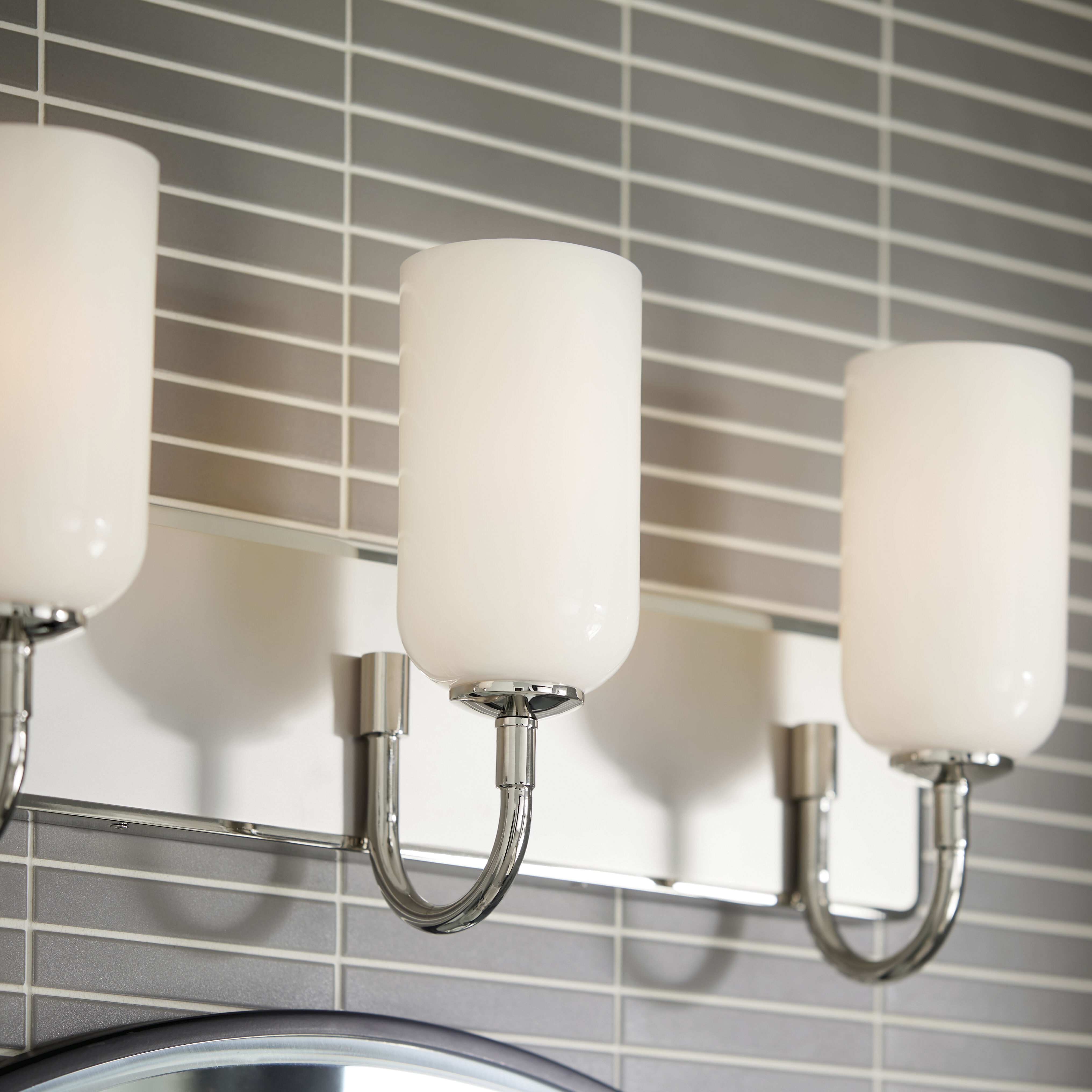 Solia LED 24 inch Polished Nickel with Satin Nickel Bathroom Vanity Light Wall Light