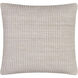 Chunky Grid 20 X 20 inch Warm Grey/Light Silver/Pearl Accent Pillow