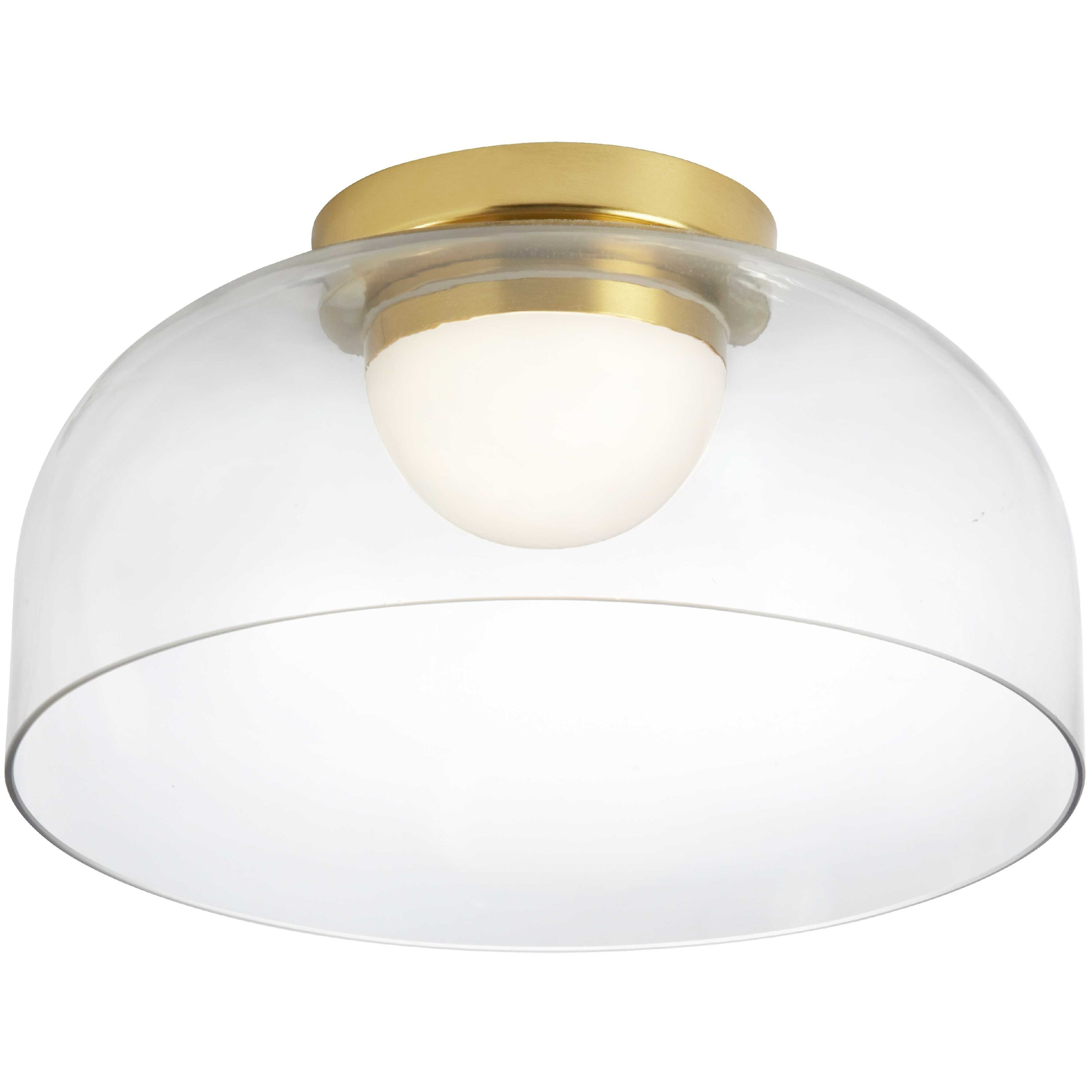 Nadine LED 11.75 inch Aged Brass Flush Mount Ceiling Light