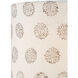 Block Print Natural and Charcoal Drum Chandelier Shade