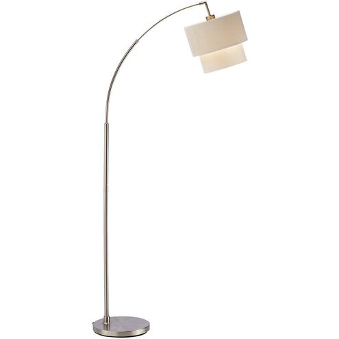 Gala 66 inch 150.00 watt Satin Steel Arc Lamp Portable Light in Natural