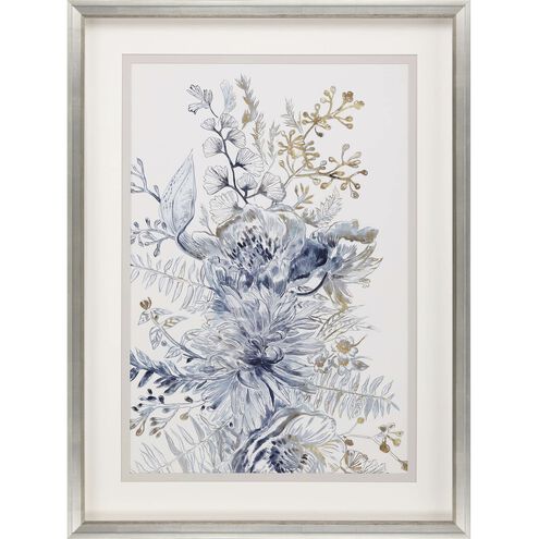 Florals Collection Blue Framed Art