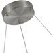 Chevron LED 23.62 inch Brushed Nickel Pendant Ceiling Light