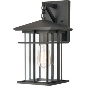Oak Park 1 Light 14 inch Matte Black Outdoor Wall Sconce