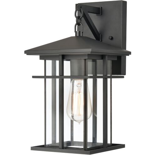 Oak Park 1 Light 14 inch Matte Black Outdoor Wall Sconce