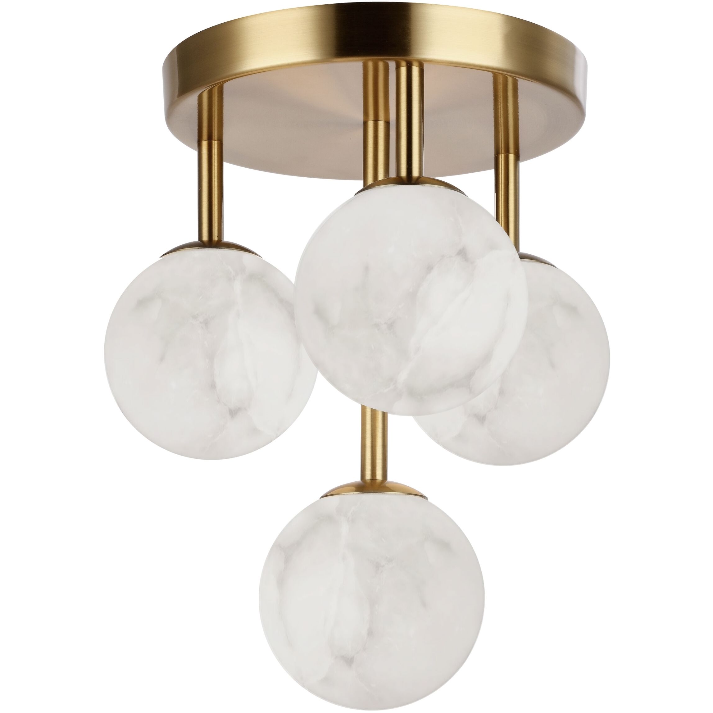 Giovanna LED 16.5 inch Aged Brass Flush Mount Ceiling Light
