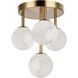 Giovanna LED 16.5 inch Aged Brass Flush Mount Ceiling Light