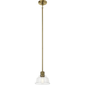 Eastmont 1 Light 8 inch Brushed Brass Mini Pendant Ceiling Light
