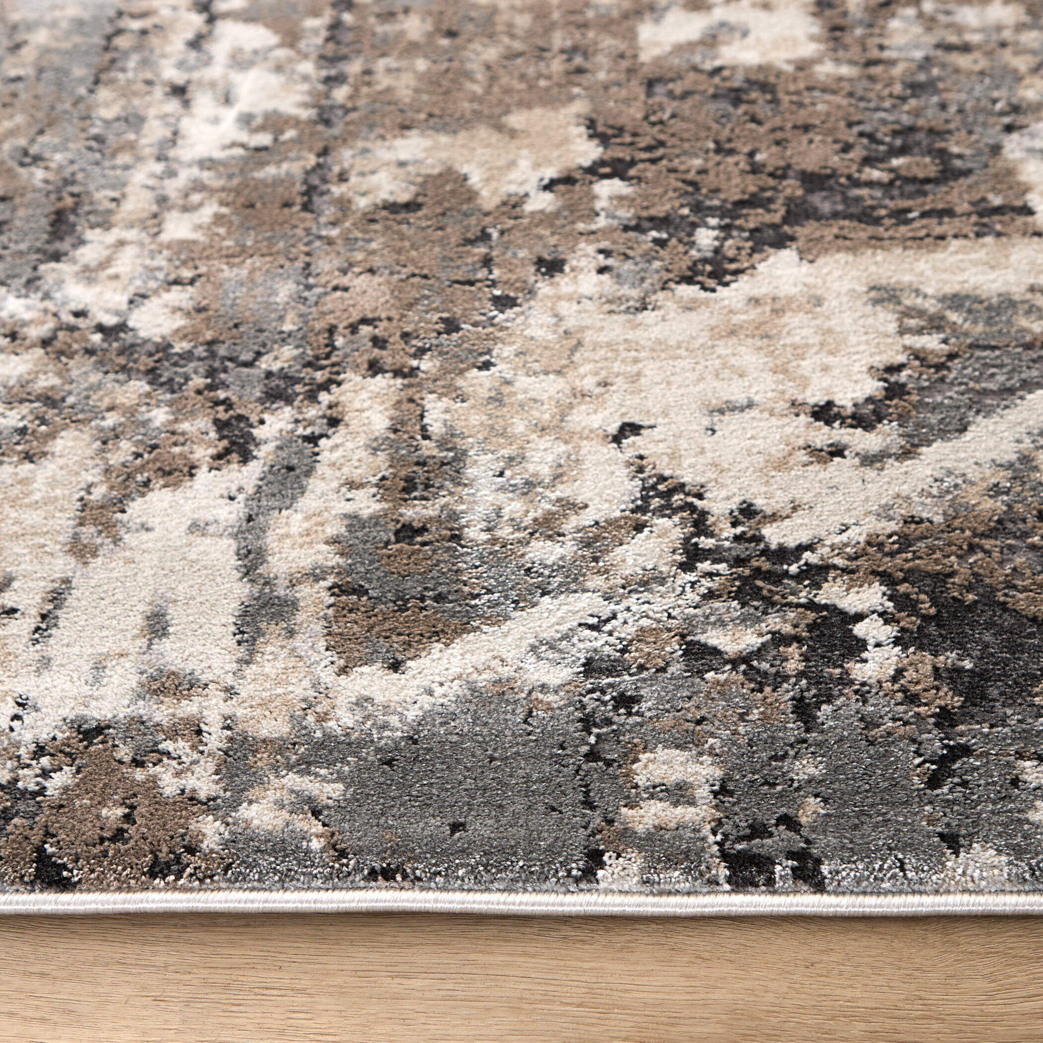 Hadim 114 X 79 inch Black/Grey Rug in 6 x 9