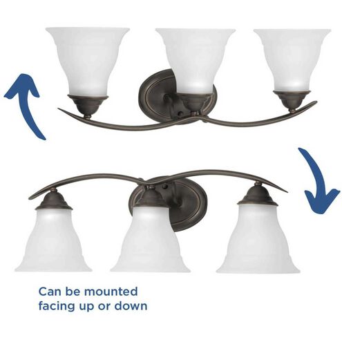 Trinity 3 Light 24 inch Antique Bronze Bath Vanity Wall Light