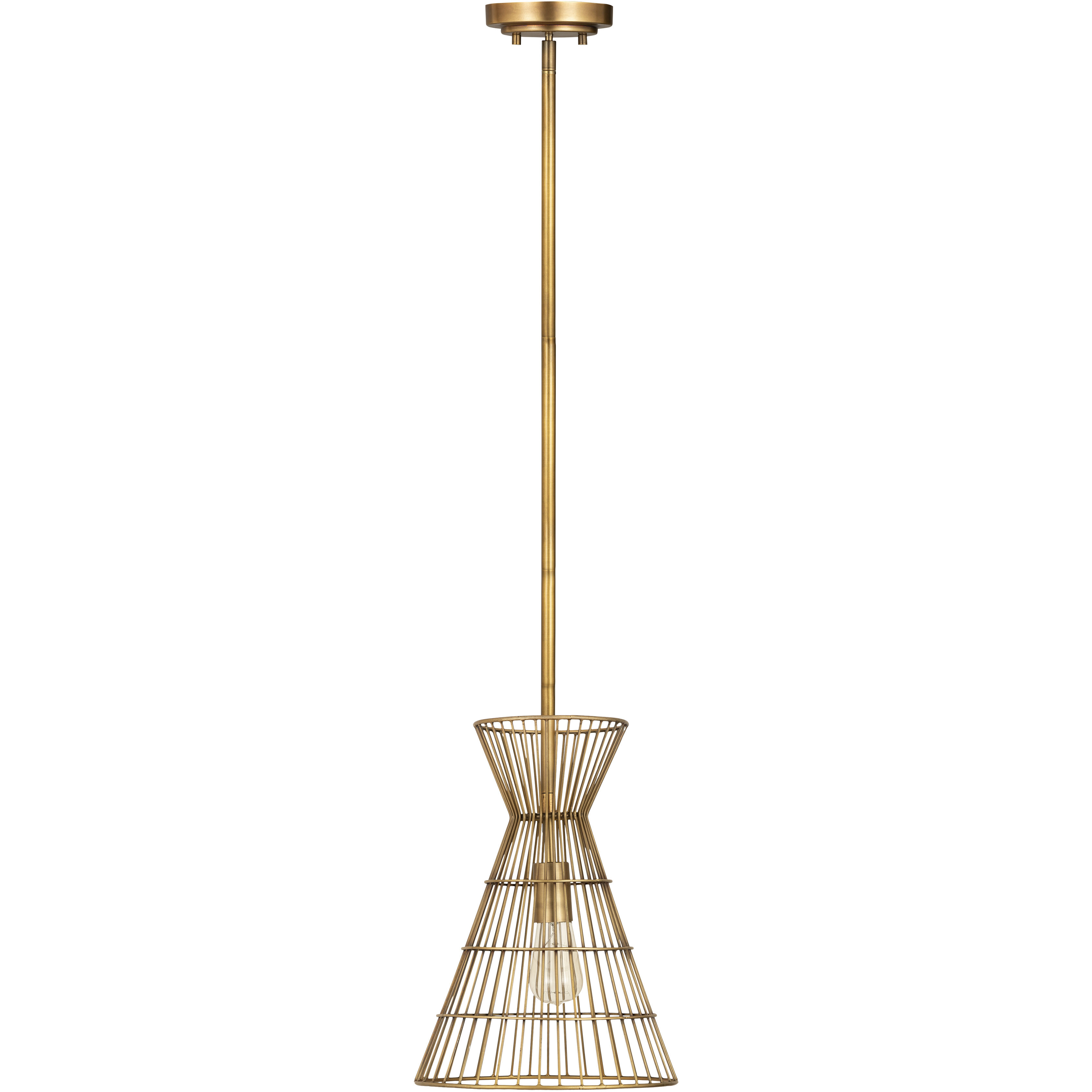 Alito 1 Light 11 inch Rubbed Brass Pendant Ceiling Light