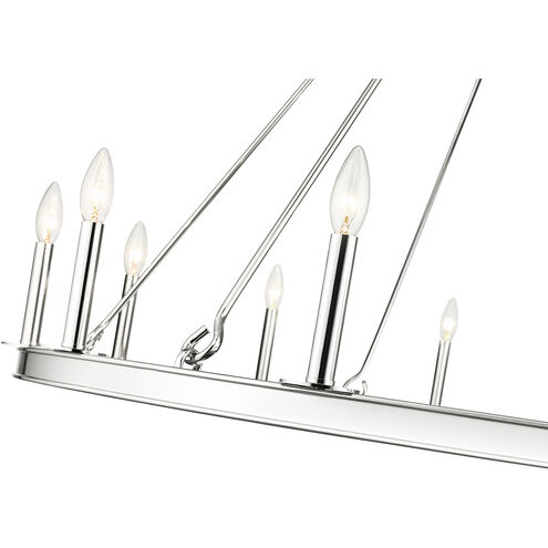 Barclay 12 Light 48 inch Polished Nickel Chandelier Ceiling Light