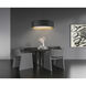 Echo LED 24 inch Black and Gold Single Pendant Ceiling Light in Black/Gold