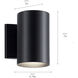 Independence 1 Light 7 inch Black Outdoor Wall, Small