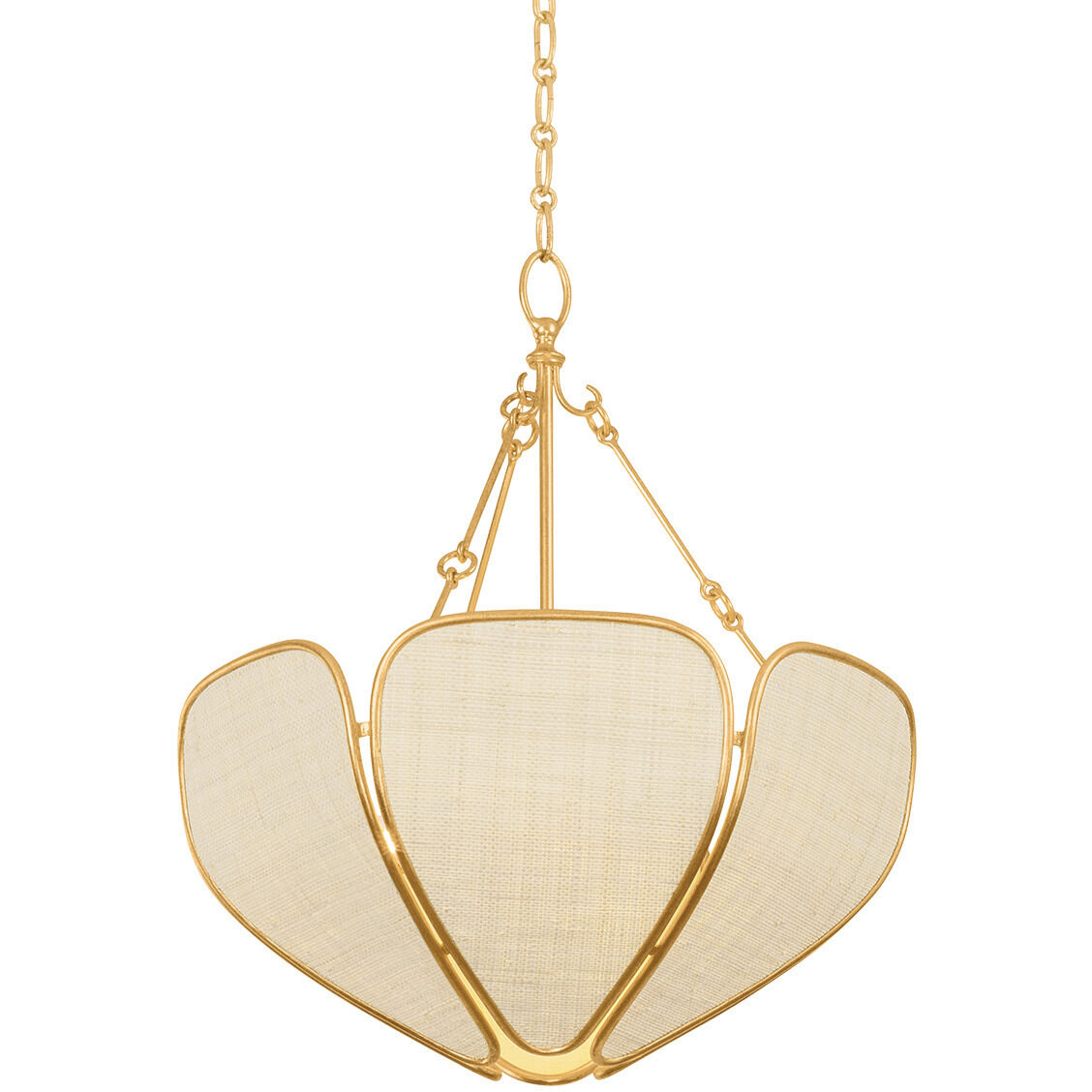 Bayville 3 Light 20 inch Vintage Gold Leaf Pendant Ceiling Light