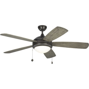Discus Ornate 52 52 inch Aged Pewter with Light Grey Weathered Oak Blades Ceiling Fan