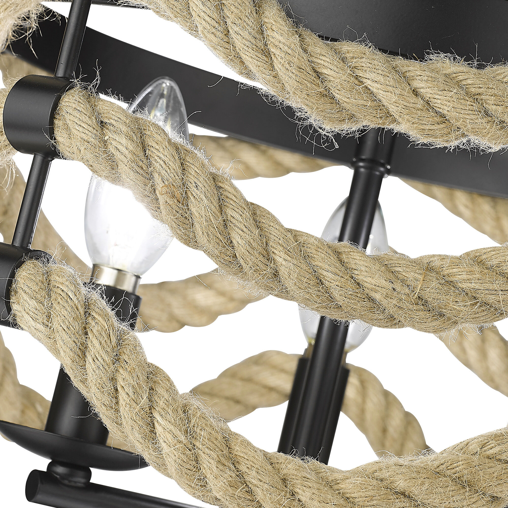 Marissa 3 Light 14.5 inch Matte Black Semi-Flush Mount Ceiling Light