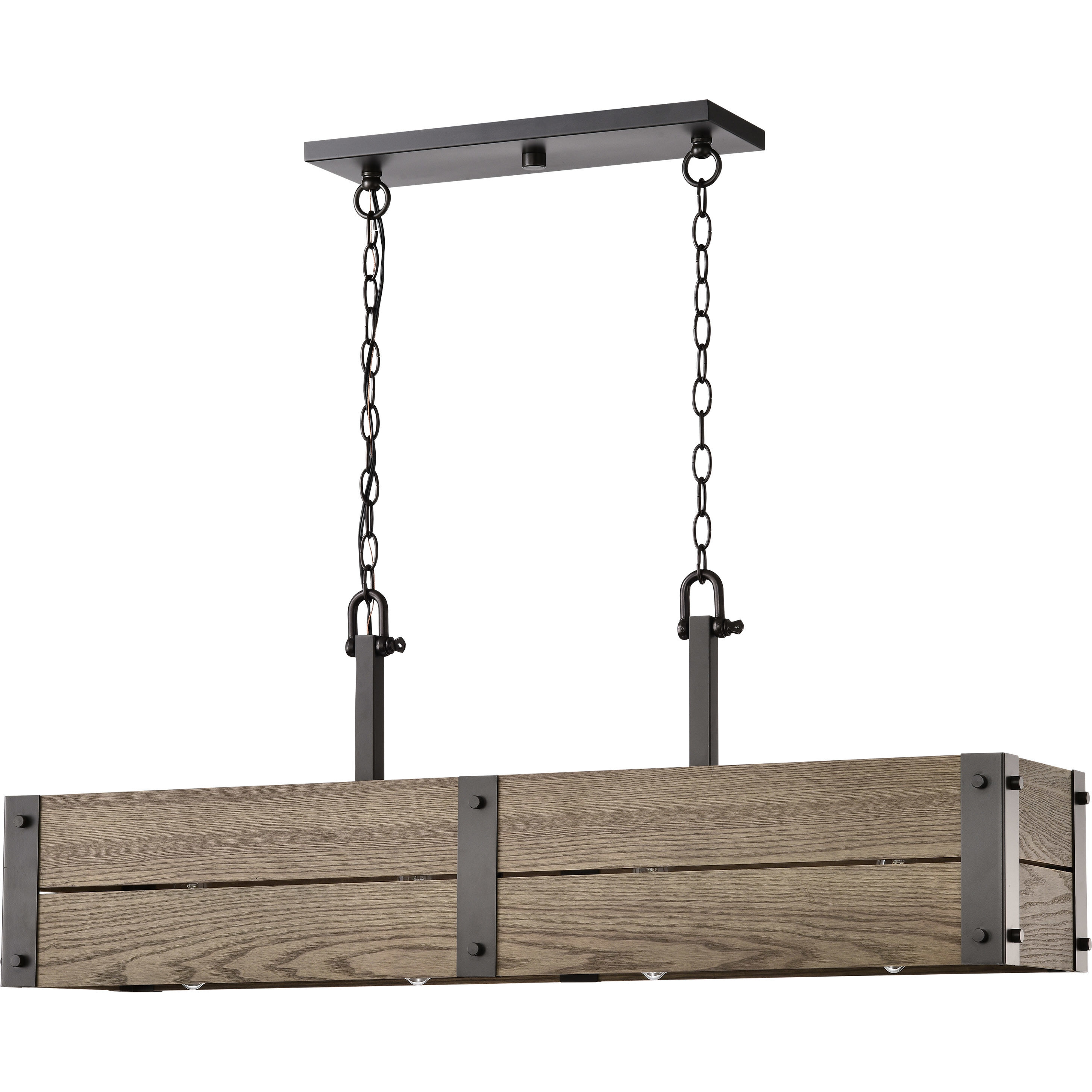 Winchester 4 Light 40.75 inch Bronze Trestle Ceiling Light