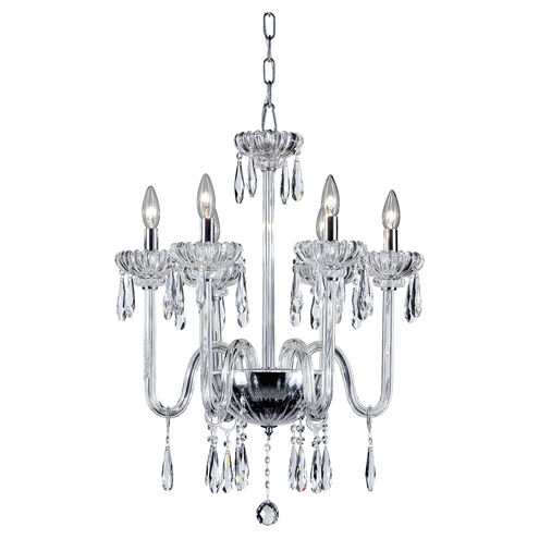 Villa 6 Light 22 inch Chrome Chandelier Ceiling Light