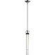 Zigrina 1 Light 5.13 inch Polished Nickel with Satin Brushed Black Pendant Ceiling Light