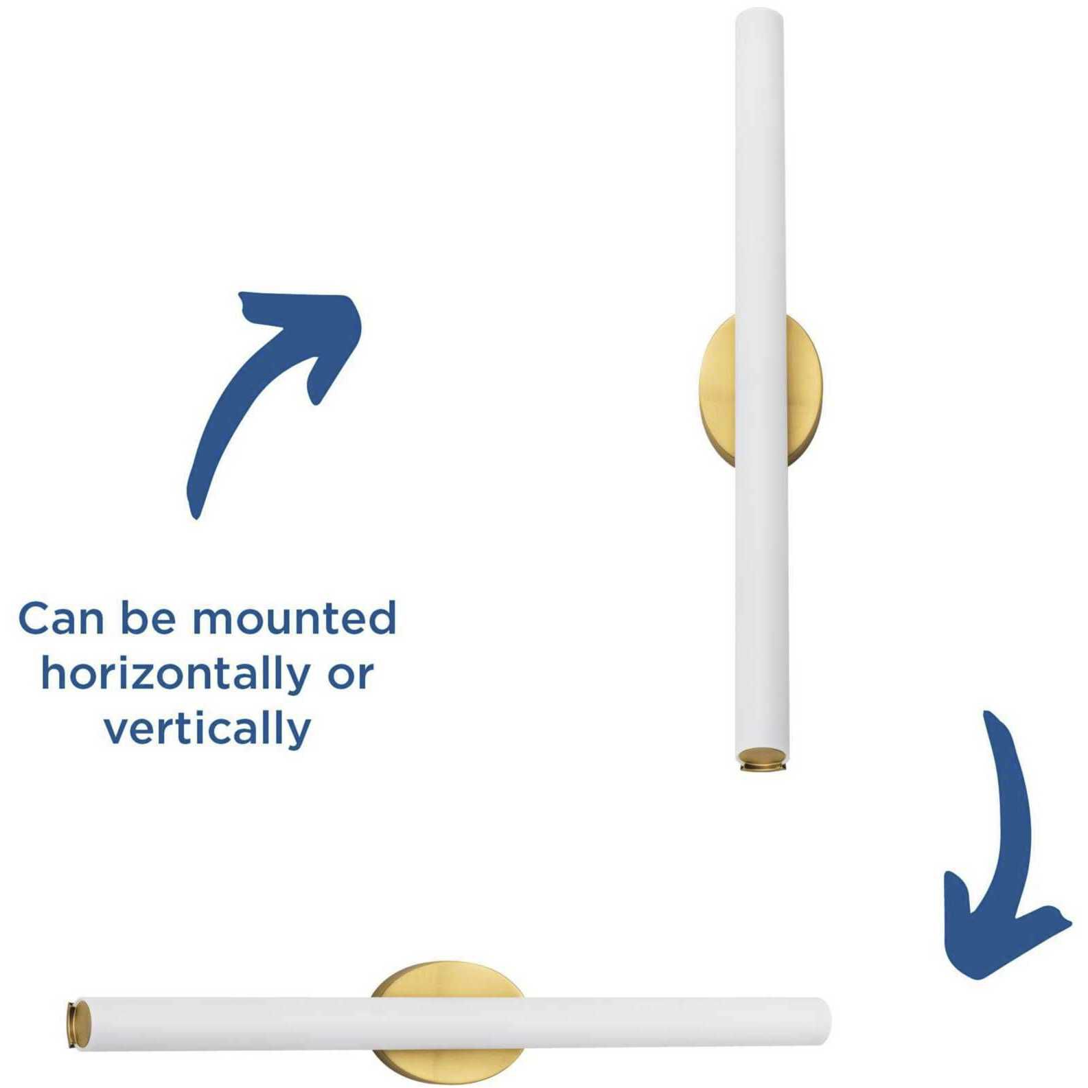 Parallel LED LED 32 inch Satin Brass Linear Bath Wall Light, Progress LED