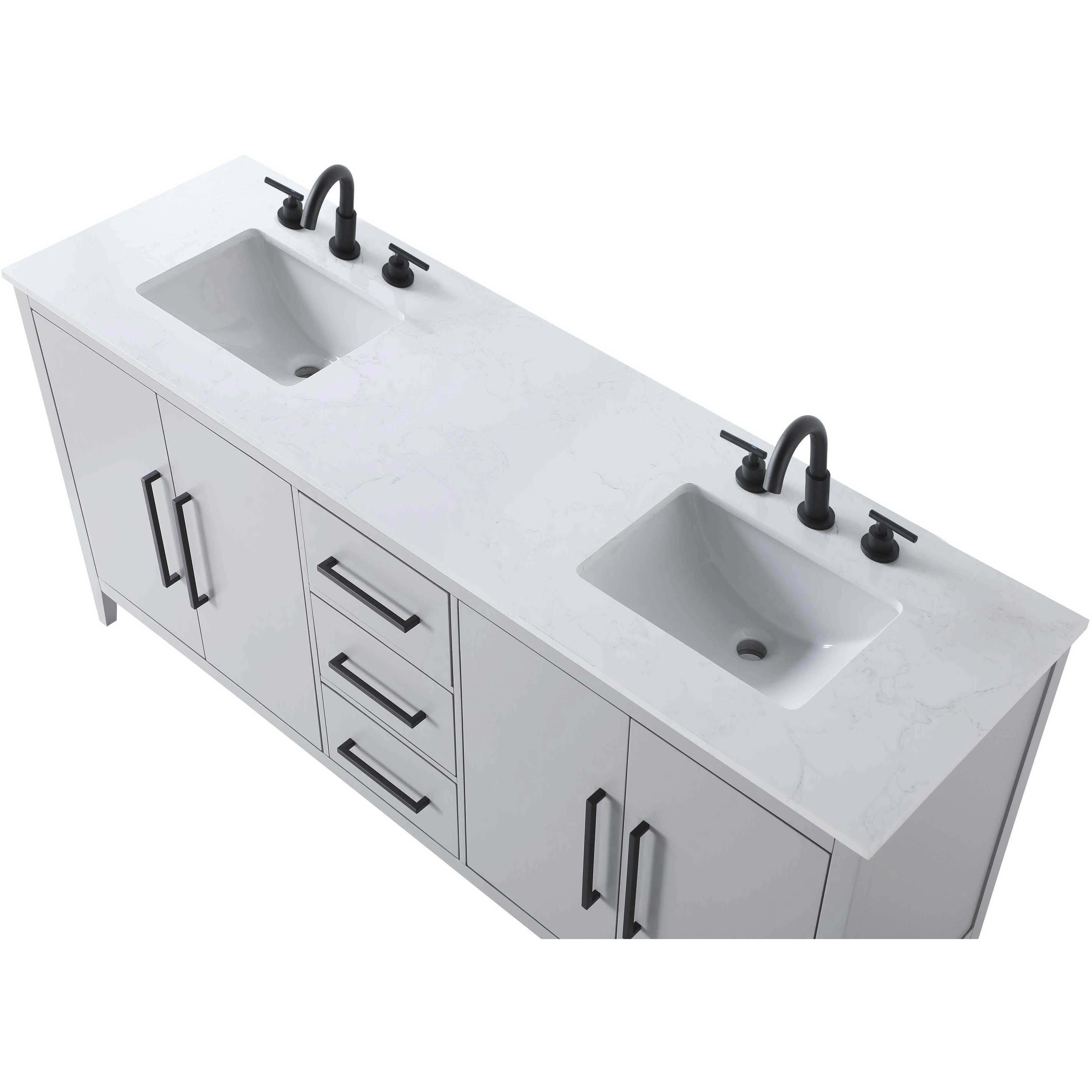 Millie 72 X 35 inch Grey Bathroom Vanity Cabinet