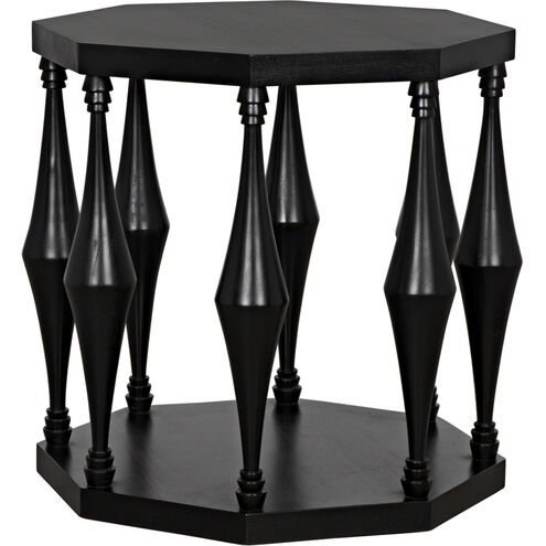 Marceo 26 X 26 inch Hand Rubbed Black Side Table