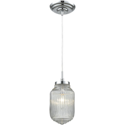 Dubois 1 Light 5 inch Polished Chrome with Clear Mini Pendant Ceiling Light