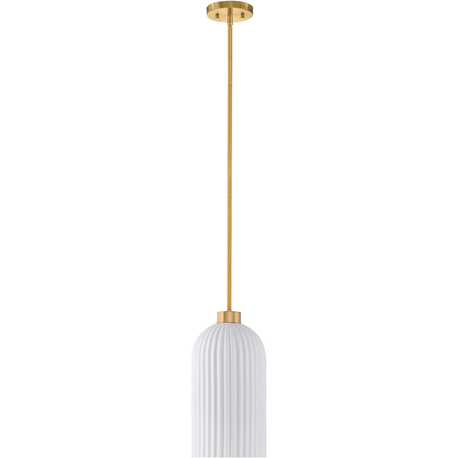 Isla Blanca 1 Light 8 inch Warm Brass Pendant Ceiling Light