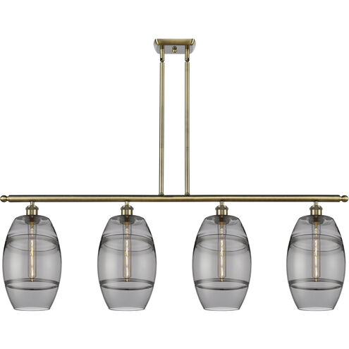 Ballston Vaz 4 Light 48 inch Antique Brass Stem Hung Island Light Ceiling Light