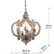 Signature 6 Light 20.5 inch Antique White Pendant Ceiling Light