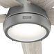 Burroughs 52 inch Matte Silver with Light Gray Oak Blades Ceiling Fan