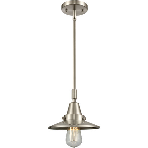Franklin Restoration Railroad LED 8 inch Brushed Satin Nickel Mini Pendant Ceiling Light