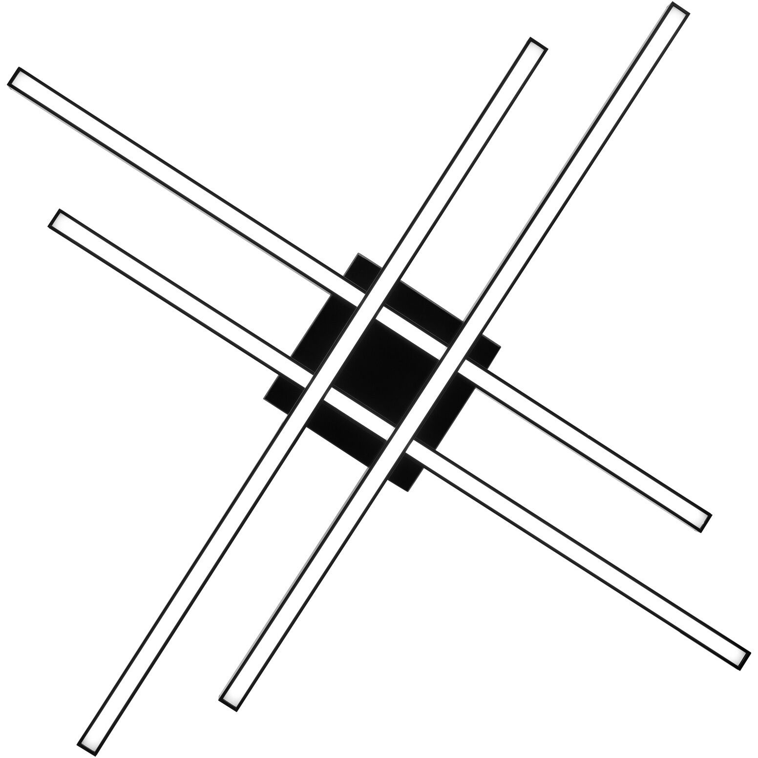 Parallax LED 32 inch Black Flush Mount Ceiling Light, dweLED